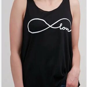 Elegant Black Love Infinity Tank Top